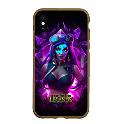 Чехол iPhone XS Max матовый League Of Legends Akali Kda, цвет: 3D-коричневый