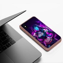 Чехол iPhone XS Max матовый League of Legends Kaisa Kda style, цвет: 3D-коричневый — фото 2