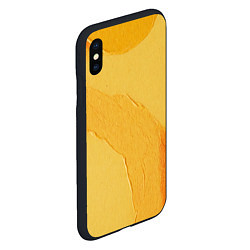 Чехол iPhone XS Max матовый Желтая краска, цвет: 3D-черный — фото 2