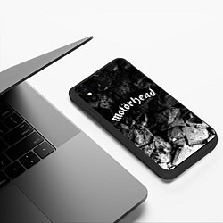Чехол iPhone XS Max матовый Motorhead black graphite, цвет: 3D-черный — фото 2