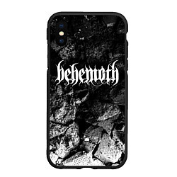 Чехол iPhone XS Max матовый Behemoth black graphite, цвет: 3D-черный