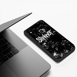 Чехол iPhone XS Max матовый Slipknot black ice, цвет: 3D-черный — фото 2