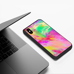 Чехол iPhone XS Max матовый Яблоко Модерн, цвет: 3D-черный — фото 2