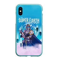 Чехол iPhone XS Max матовый In the name of super earth - Helldivers 2