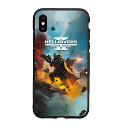 Чехол iPhone XS Max матовый Helldivers 2 art for the game