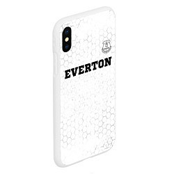 Чехол iPhone XS Max матовый Everton sport на светлом фоне посередине, цвет: 3D-белый — фото 2