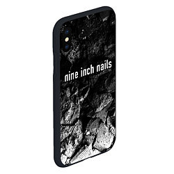 Чехол iPhone XS Max матовый Nine Inch Nails black graphite, цвет: 3D-черный — фото 2