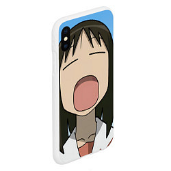 Чехол iPhone XS Max матовый Azumanga Daioh Аюму Касуга зевает, цвет: 3D-белый — фото 2