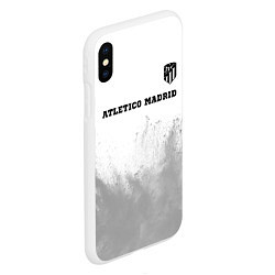 Чехол iPhone XS Max матовый Atletico Madrid sport на светлом фоне посередине, цвет: 3D-белый — фото 2