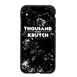 Чехол iPhone XS Max матовый Thousand Foot Krutch black ice, цвет: 3D-черный