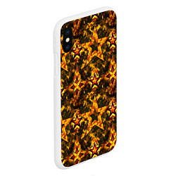 Чехол iPhone XS Max матовый Огненные звезды 9 мая, цвет: 3D-белый — фото 2