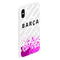 Чехол iPhone XS Max матовый Barcelona pro football посередине, цвет: 3D-белый — фото 2
