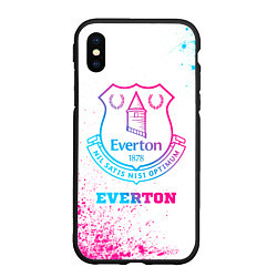 Чехол iPhone XS Max матовый Everton neon gradient style