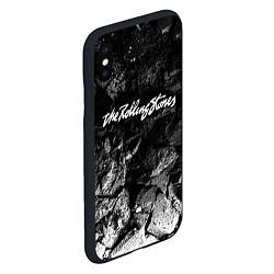 Чехол iPhone XS Max матовый Rolling Stones black graphite, цвет: 3D-черный — фото 2