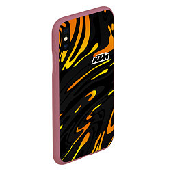 Чехол iPhone XS Max матовый KTM - orange liquid, цвет: 3D-малиновый — фото 2