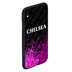 Чехол iPhone XS Max матовый Chelsea pro football посередине, цвет: 3D-черный — фото 2