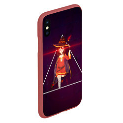 Чехол iPhone XS Max матовый Konosuba Мэгумин cute, цвет: 3D-красный — фото 2