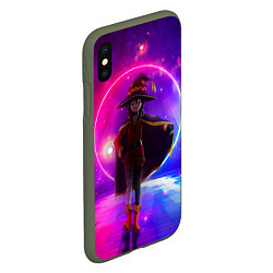 Чехол iPhone XS Max матовый Konosuba Мэгумин cute, цвет: 3D-темно-зеленый — фото 2