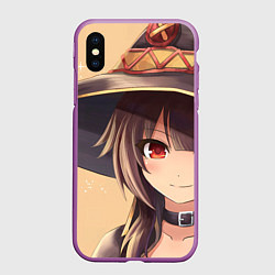 Чехол iPhone XS Max матовый Konosuba Мэгумин cute, цвет: 3D-фиолетовый