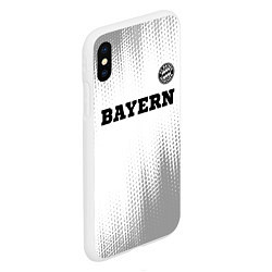 Чехол iPhone XS Max матовый Bayern sport на светлом фоне посередине, цвет: 3D-белый — фото 2