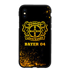 Чехол iPhone XS Max матовый Bayer 04 - gold gradient, цвет: 3D-черный