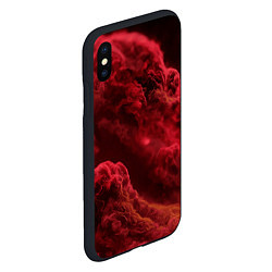 Чехол iPhone XS Max матовый Красный густой дым инферно - inferno red, цвет: 3D-черный — фото 2