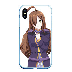 Чехол iPhone XS Max матовый Konosuba Виз, цвет: 3D-голубой