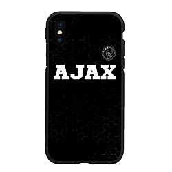 Чехол iPhone XS Max матовый Ajax sport на темном фоне посередине, цвет: 3D-черный