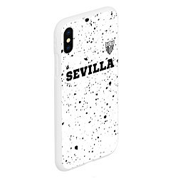 Чехол iPhone XS Max матовый Sevilla sport на светлом фоне посередине, цвет: 3D-белый — фото 2