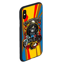 Чехол iPhone XS Max матовый V-twin, цвет: 3D-черный — фото 2