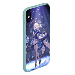 Чехол iPhone XS Max матовый Genshin Impact Furina servants, цвет: 3D-мятный — фото 2