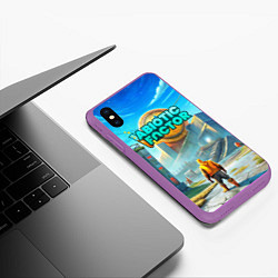 Чехол iPhone XS Max матовый Abiotic Factor атомный завод, цвет: 3D-фиолетовый — фото 2