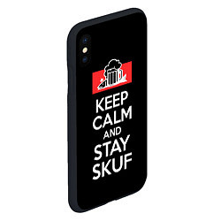 Чехол iPhone XS Max матовый Keep calm and stay skuf, цвет: 3D-черный — фото 2