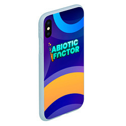 Чехол iPhone XS Max матовый Abiotic Factor цветные круги и лого, цвет: 3D-голубой — фото 2