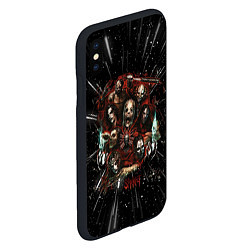 Чехол iPhone XS Max матовый Slipknot rock band, цвет: 3D-черный — фото 2