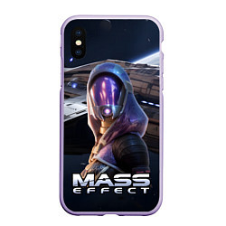 Чехол iPhone XS Max матовый Mass Effect ТалиЗора, цвет: 3D-светло-сиреневый