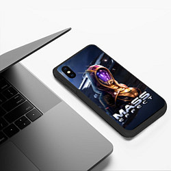 Чехол iPhone XS Max матовый Mass Effect Тали Зора, цвет: 3D-черный — фото 2