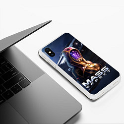 Чехол iPhone XS Max матовый Mass Effect Тали Зора, цвет: 3D-белый — фото 2