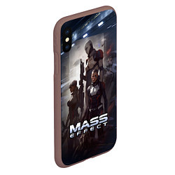 Чехол iPhone XS Max матовый Mass Effect game, цвет: 3D-коричневый — фото 2