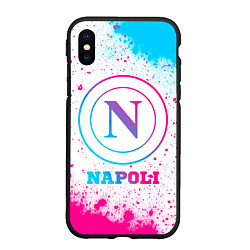 Чехол iPhone XS Max матовый Napoli neon gradient style