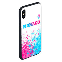 Чехол iPhone XS Max матовый Monaco neon gradient style посередине, цвет: 3D-черный — фото 2