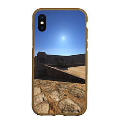 Чехол iPhone XS Max матовый Dust2 full 3d 4k, цвет: 3D-коричневый