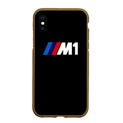 Чехол iPhone XS Max матовый BMW m1 logo, цвет: 3D-коричневый