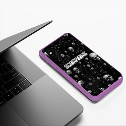Чехол iPhone XS Max матовый Scorpions rock group, цвет: 3D-фиолетовый — фото 2