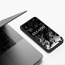 Чехол iPhone XS Max матовый Lazio black graphite, цвет: 3D-черный — фото 2