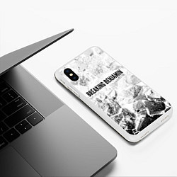 Чехол iPhone XS Max матовый Breaking Benjamin white graphite, цвет: 3D-белый — фото 2