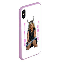 Чехол iPhone XS Max матовый Viking Power Beyonce, цвет: 3D-сиреневый — фото 2