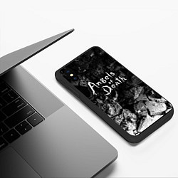 Чехол iPhone XS Max матовый Angels of Death black graphite, цвет: 3D-черный — фото 2