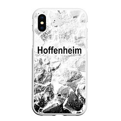 Чехол iPhone XS Max матовый Hoffenheim white graphite, цвет: 3D-белый