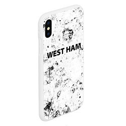 Чехол iPhone XS Max матовый West Ham dirty ice, цвет: 3D-белый — фото 2